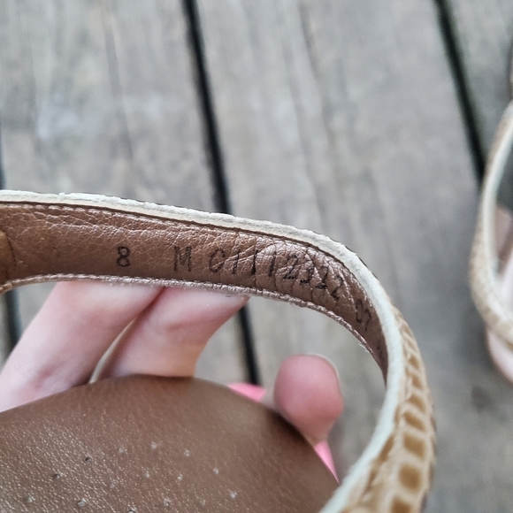 SAS San Antonio Shoes Suntimer Comfort Dress Sandals Beige Croc Woman's 8 - Picture 8 of 10